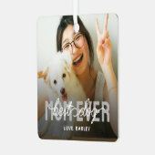 Best Dog Mam ooit foto Metalen Ornament (Voorkant links)