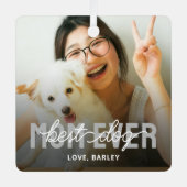 Best Dog Mam ooit foto Metalen Ornament (Voorkant)