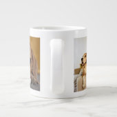 Best Dog Mam ooit... Op maat van twee foto Giant Grote Koffiekop (Achterkant)