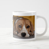 Best Dog Mam ooit... Op maat van twee foto Giant Grote Koffiekop (Rechts)
