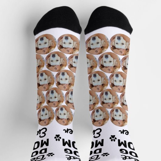 Best Dog Mam ooit Persoonlijk Pattern Pet Foto Sokken (Top)