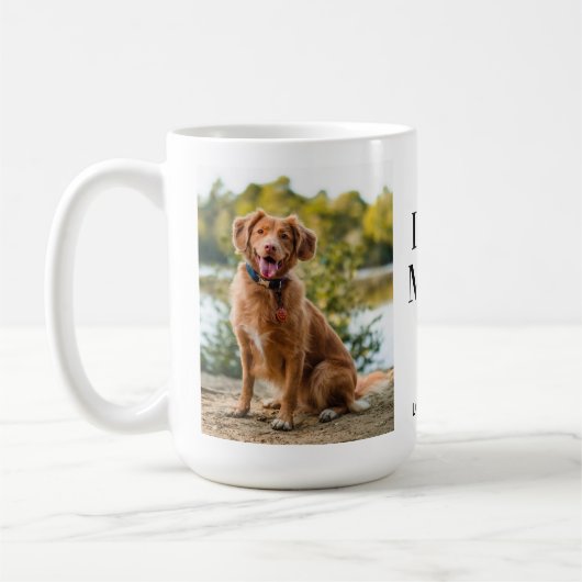 BEST Dog Mam ooit Persoonlijk Pet 2 Fotokoffie Koffiemok (Links)