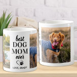 BEST Dog Mam ooit Persoonlijke foto 2 Grote Koffiekop<br><div class="desc">Beste hond Mam ooit ♡... Verrassend je favoriete Dog Mam deze Moederdag met deze superschattige mok van de aanpasbare huisfoto. Pas deze mok van je hond aan met je 2 favoriete foto's en namen. Ideaal geschenk voor alle hondenmoeders en -hondenliefhebbers. Geweldig cadeau van de hond. COPYRIGHT © 2020 Judy Burrows,...</div>