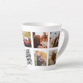 Best Dog Mam ooit Persoonlijke Foto Collage Latte Mok (Rechterhoek)