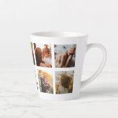 Best Dog Mam ooit Persoonlijke Foto Collage Latte Mok (Rechts)