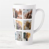 Best Dog Mam ooit Persoonlijke Foto Collage Latte Mok (Rechts)