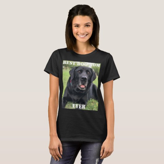 Best Dog Mam ooit Photo Fun Cute Puppy Pet T-shirt (Voorkant volledig)