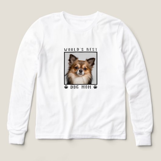 Best Dog Mam Paw Drukt foto's op roze (Voorkant)