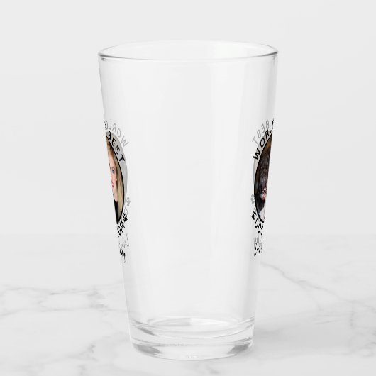 Best Dog Mam Paw Drukt foto's Pet Glas (Links)