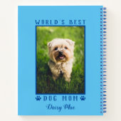 Best Dog Mam Paw Drukt Pet Foto Blauw Notitieboek (Achterkant)