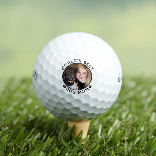Best Dog Mam Paw Drukt Pet Foto Golfballen (Insitu Shirt)