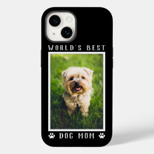 Best Dog Mam Paw Drukt Pet Foto op Black Case-Mate iPhone 14 Hoesje