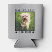 Best Dog Mam Paw Drukt Pet Foto Rustic Blikjeskoeler (Voorkant)