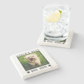 Best Dog Mam Paw Drukt Pet Foto Stenen Onderzetter (Zijkant)