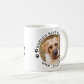 Best Dog Mam Paw Prints Pet Photo Koffiemok (Voorkant rechts)