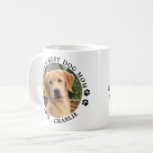 Best Dog Mam Paw Prints Pet Photo Koffiemok (Voorkant links)