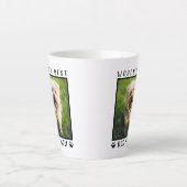 Best Dog Mam Paw Prints Pet Photo Lijst Latte Mok (Voorkant)