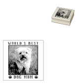 Best Dog Mam Paw Prints Pet Photo Lijst Rubberstempel (Gestempeld)