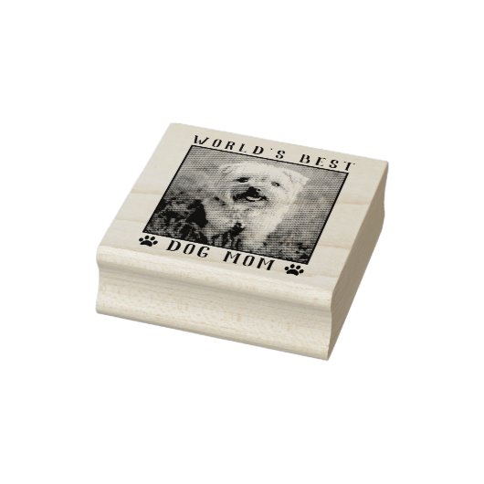 Best Dog Mam Paw Prints Pet Photo Lijst Rubberstempel (Stempel)