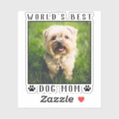 Best Dog Mam Paw Prints Pet Photo Lijst Sticker (Vel)