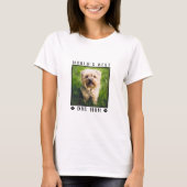 Best Dog Mam Paw Prints Pet Photo Lijst T-shirt (Voorkant)