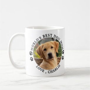 Best Dog Mam Paw Prints Pet Photo van Cute World Koffiemok