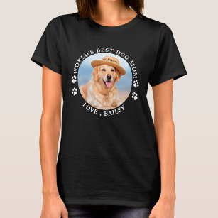Best Dog Mam Persoonlijke Cute Pet Foto T-shirt