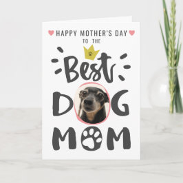Best Dog Mam Pet Photo Cute Typography Moederdag Feestdagen Kaart