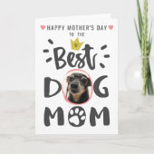 Best Dog Mam Pet Photo Cute Typography Moederdag Feestdagen Kaart (Voorkant)