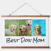 Best Dog Mam Photo Collage Hanging Tapestry Hangend Wandkleed (Voorkant)