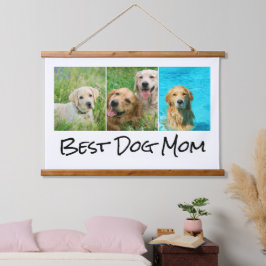 Best Dog Mam Photo Collage Hanging Tapestry Hangend Wandkleed