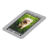 Best Dog Mam Photo Paw Prints Rustic Magneet (Linkerzijde)