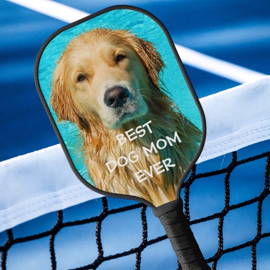 Best Dog Mam Photo Pickleball Paddle