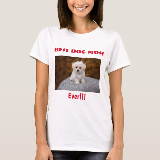 Best Dog Mam Photo T-shirt (Voorkant)