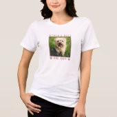 Best Dog Mam Pink Pet Foto's Tri-Blend Shirt (Voorkant)