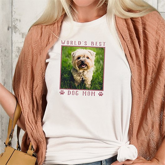 Best Dog Mam Pink Pet Foto's Tri-Blend Shirt