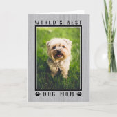 Best Dog Mam Rustic Moederdag Foto Kaart (Voorkant)