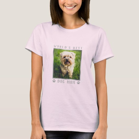 Best Dog Mam Silver Foil schildert foto's T-shirt (Voorkant)