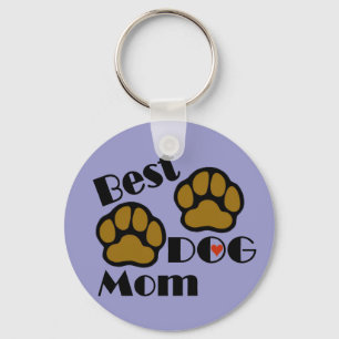 Best Dog Mam Sleutelhanger met Dog Paws Merchandis