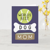 Best Dog Mam ter wereld Kaart (Gele Bloem)
