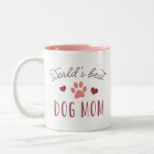 Best Dog Mam ter wereld Tweekleurige Koffiemok (Links)