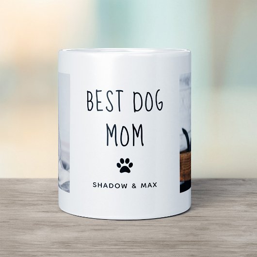 Best Dog Mam | Twee handgeschreven foto's Koffiemok