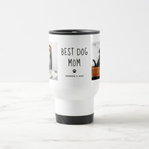 Best Dog Mam   Twee handgeschreven foto's Reisbeker