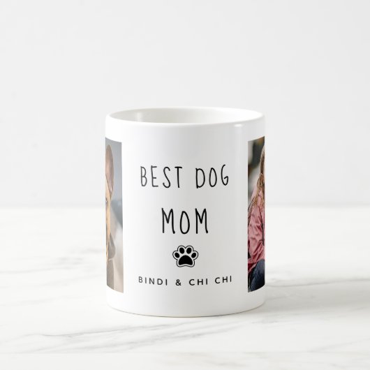 Best Dog Mam | Twee handgeschreven tekstkoffie met Koffiemok (Center)