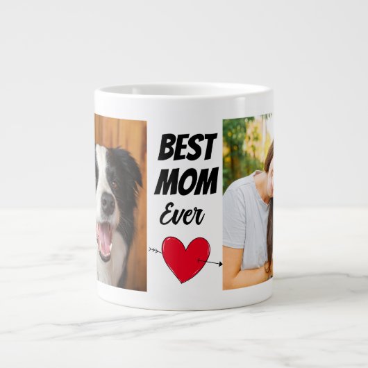 Best Dog Mam van de hond... personaliseerde twee f Grote Koffiekop (Voorkant)
