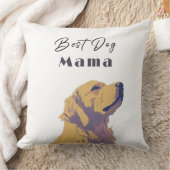 Best Dog Mama Baby Pillow – Cute Yellow Dog Illust Kussen (Deken)