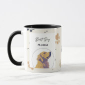 Best Dog Mama Mug – Cute Yellow Dog Illustration | Mok (Links)