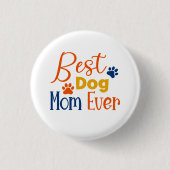 Best dog mamorful typografie ronde button 3,2 cm (Voorkant)