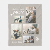 Best Dog Mom 5 Photo Collage Cozy Fleece Deken (Voorkant)