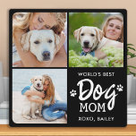 Best DOG MOM Custom 3 Photo Collage Fotoplaat<br><div class="desc">'s Werelds beste hond mama... Verrassend dat je favoriete Dog Mam deze Moederdag, verjaardag of Kerstmis heeft met dit geweldige aangename plaatje van de aangename fotocollage. Pas deze foto van de hond aan met je 3 favoriete foto's en namen. Ideaal geschenk voor alle hondenmoeders en -hondenliefhebbers. Geweldig cadeau van de...</div>